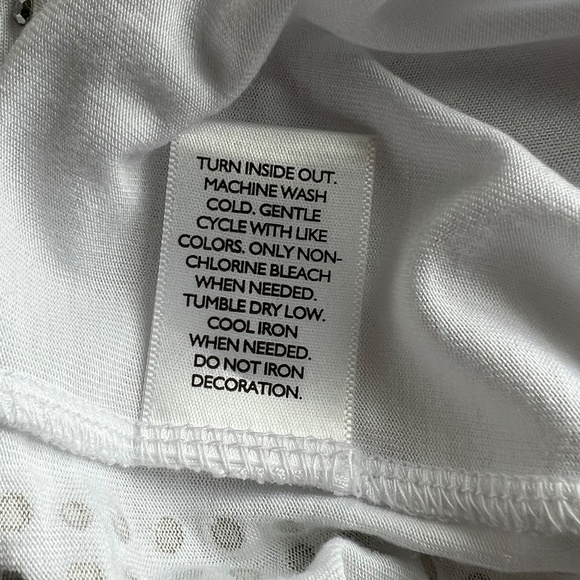 INC International Concepts White Cold Shoulder Tank W/Silver Grommets Sz M NWOT - Picture 10 of 11